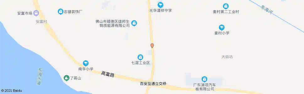 佛山百安路南华村口_公交站地图_佛山公交_妙搜公交查询2025