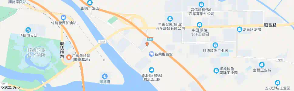 佛山五沙三村_公交站地图_佛山公交_妙搜公交查询2025