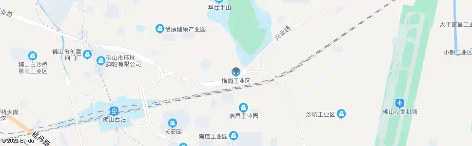 佛山横岗工业区南_公交站地图_佛山公交_妙搜公交查询2025