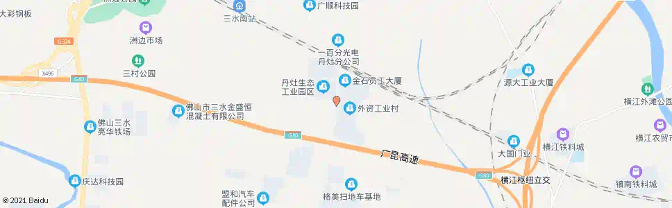 佛山外资工业村_公交站地图_佛山公交_妙搜公交查询2025