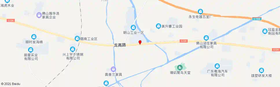 佛山朝山工业区路口_公交站地图_佛山公交_妙搜公交查询2025