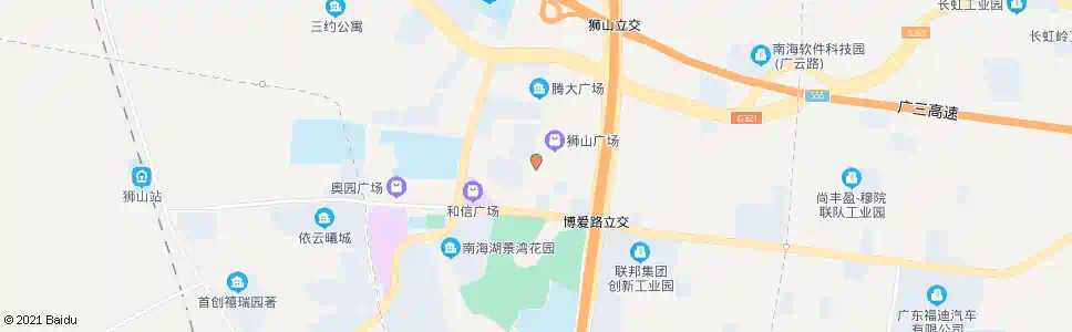 佛山狮山行政服务中心_公交站地图_佛山公交_妙搜公交查询2025