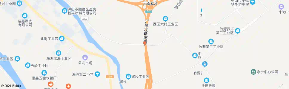 佛山海洲路口_公交站地图_佛山公交_妙搜公交查询2025
