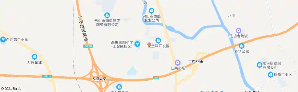 佛山金星大道_公交站地图_佛山公交_妙搜公交查询2025