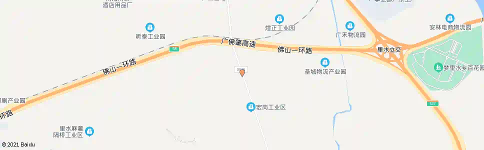 佛山宏岗市场_公交站地图_佛山公交_妙搜公交查询2025