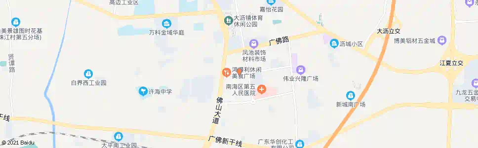 佛山城南一路_公交站地图_佛山公交_妙搜公交查询2025