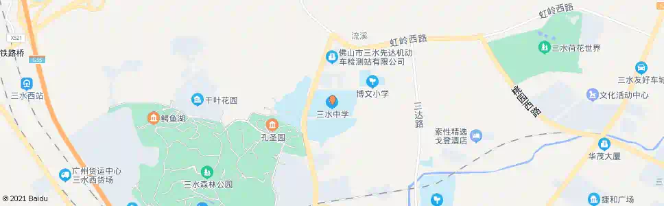 佛山三水中学_公交站地图_佛山公交_妙搜公交查询2025