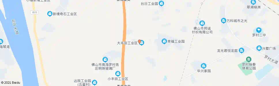佛山大丰田工业区_公交站地图_佛山公交_妙搜公交查询2025