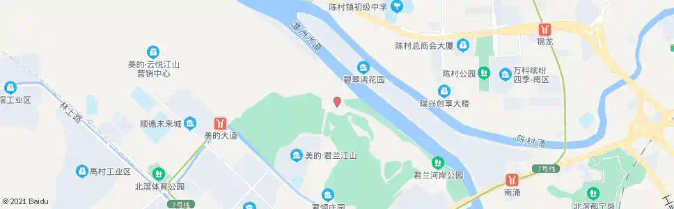 佛山君兰河堤公园_公交站地图_佛山公交_妙搜公交查询2025