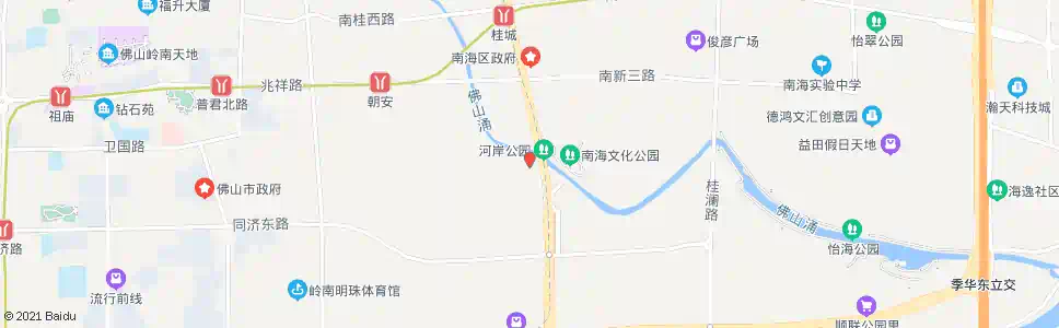佛山果房路_公交站地图_佛山公交_妙搜公交查询2025