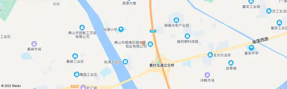 佛山裕涌工业区_公交站地图_佛山公交_妙搜公交查询2025