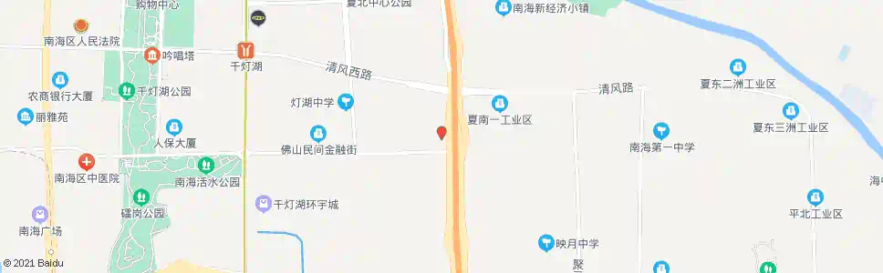 佛山夏教市场路口临时站_公交站地图_佛山公交_妙搜公交查询2025