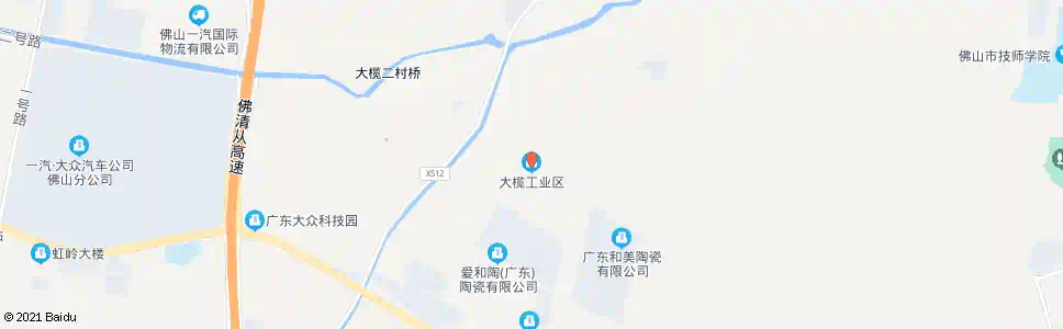佛山大榄工业区_公交站地图_佛山公交_妙搜公交查询2025