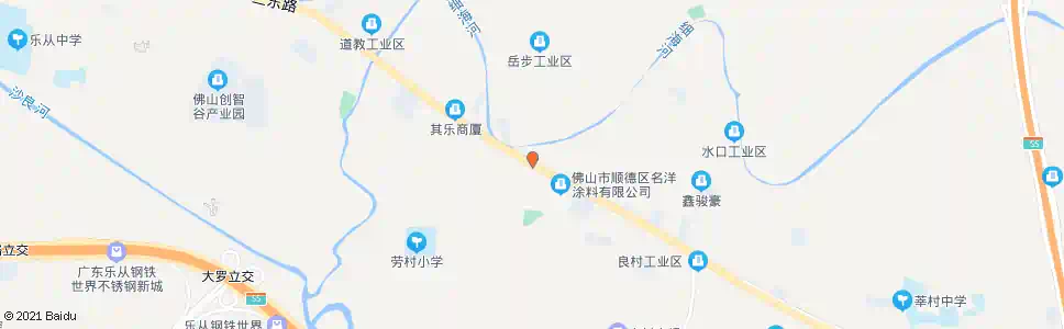 佛山三乐路劳岳大道口_公交站地图_佛山公交_妙搜公交查询2025