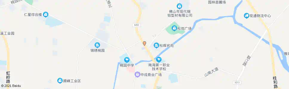 佛山松岗派出所_公交站地图_佛山公交_妙搜公交查询2025