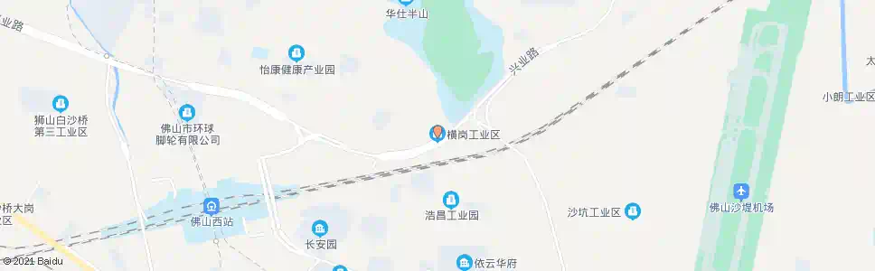 佛山横岗工业区_公交站地图_佛山公交_妙搜公交查询2025