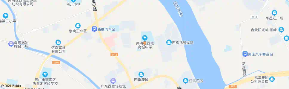 佛山西樵高级中学_公交站地图_佛山公交_妙搜公交查询2025