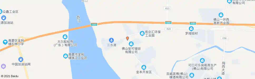 佛山三水港_公交站地图_佛山公交_妙搜公交查询2025