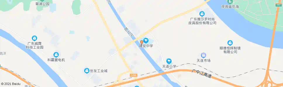 佛山建安中学(东堤站)_公交站地图_佛山公交_妙搜公交查询2025