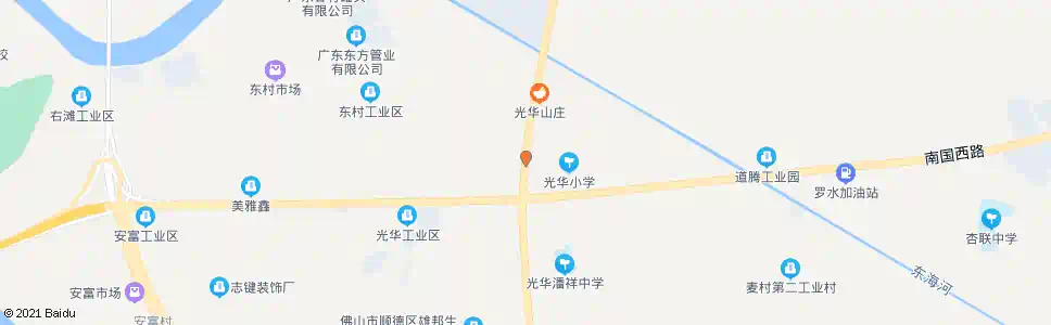 佛山光华路口(百安路)_公交站地图_佛山公交_妙搜公交查询2025