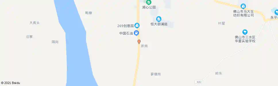 佛山新岗村_公交站地图_佛山公交_妙搜公交查询2025