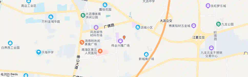 佛山大沥商业步行街_公交站地图_佛山公交_妙搜公交查询2025