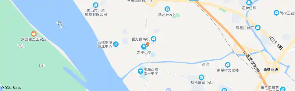 佛山太平小学_公交站地图_佛山公交_妙搜公交查询2025