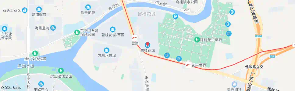 佛山碧桂花城临时站_公交站地图_佛山公交_妙搜公交查询2025