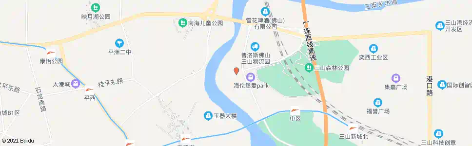 佛山基业花园北(旧三山渡口)_公交站地图_佛山公交_妙搜公交查询2025