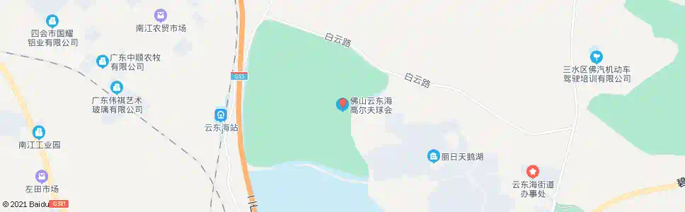 佛山云东海高尔夫球会_公交站地图_佛山公交_妙搜公交查询2025