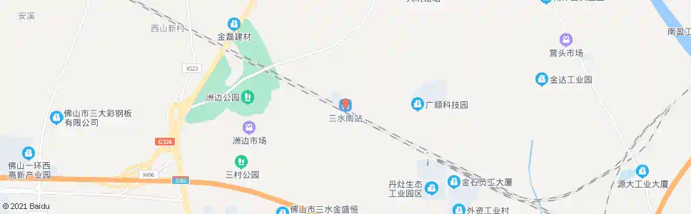佛山三水南站_公交站地图_佛山公交_妙搜公交查询2025