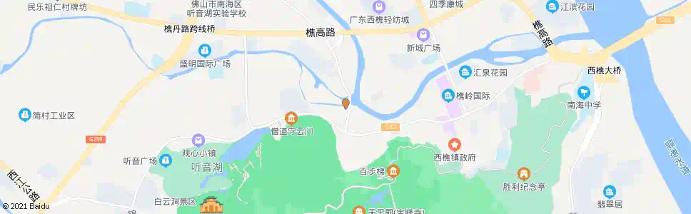 佛山文明桥脚_公交站地图_佛山公交_妙搜公交查询2025