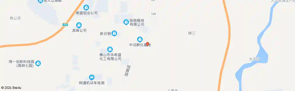 佛山高田村_公交站地图_佛山公交_妙搜公交查询2025