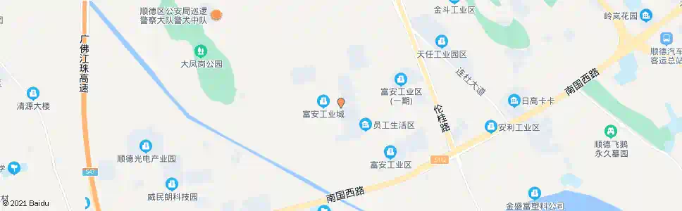 佛山富安工业城(二期)_公交站地图_佛山公交_妙搜公交查询2025