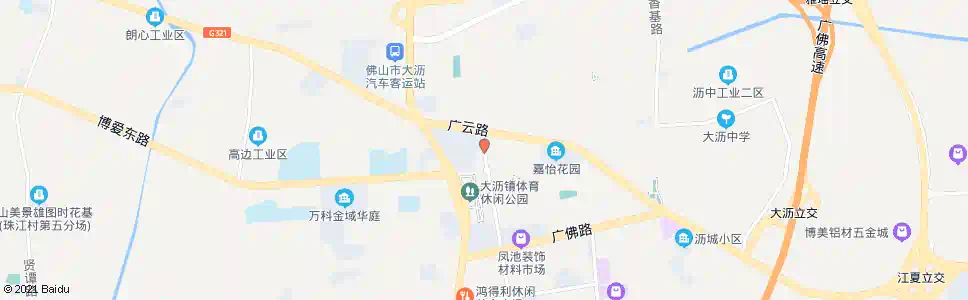 佛山新城大道南_公交站地图_佛山公交_妙搜公交查询2025