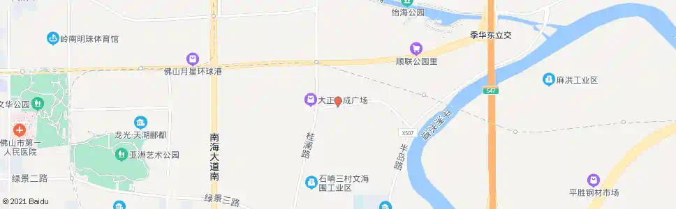 佛山石啃市场_公交站地图_佛山公交_妙搜公交查询2025
