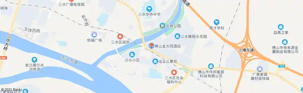 佛山金太阳酒店_公交站地图_佛山公交_妙搜公交查询2025
