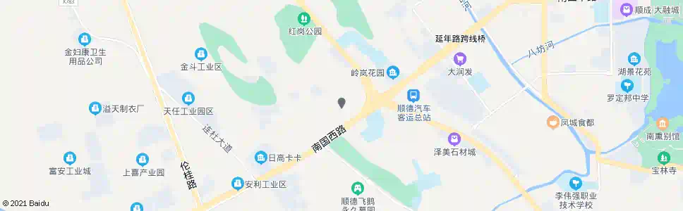 佛山石大岗_公交站地图_佛山公交_妙搜公交查询2025