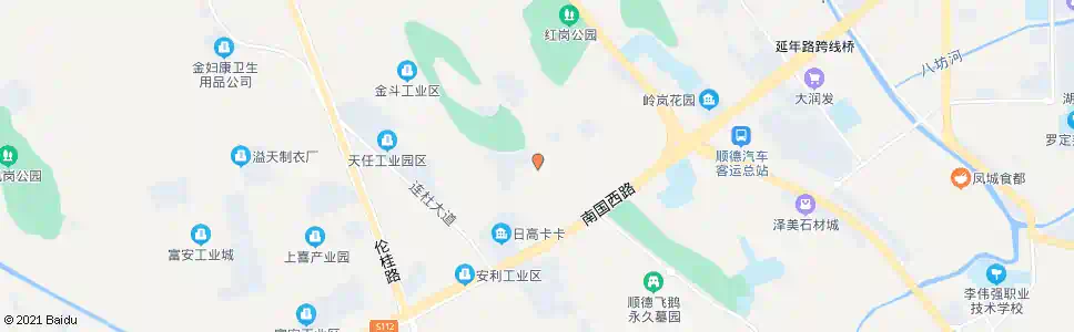 佛山红岗市场_公交站地图_佛山公交_妙搜公交查询2025