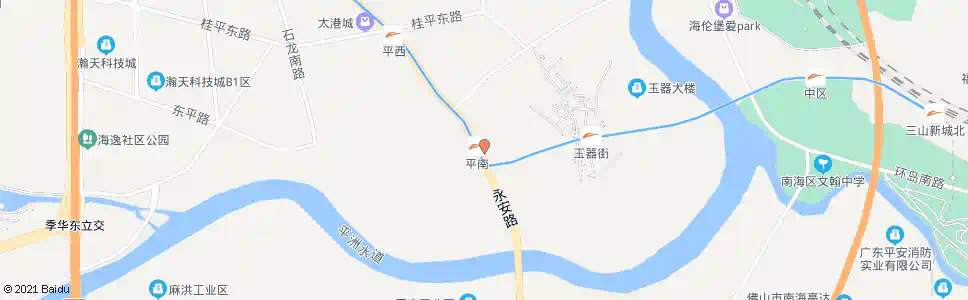 佛山平洲一中_公交站地图_佛山公交_妙搜公交查询2025