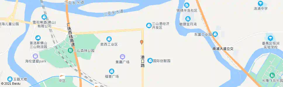 佛山港口路北_公交站地图_佛山公交_妙搜公交查询2025