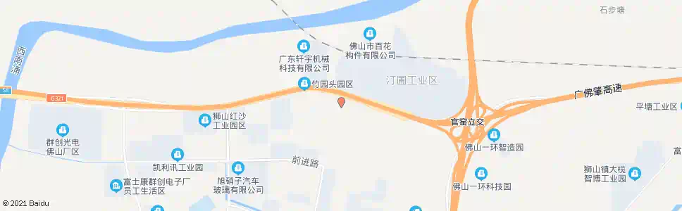 佛山汀西邝村_公交站地图_佛山公交_妙搜公交查询2025