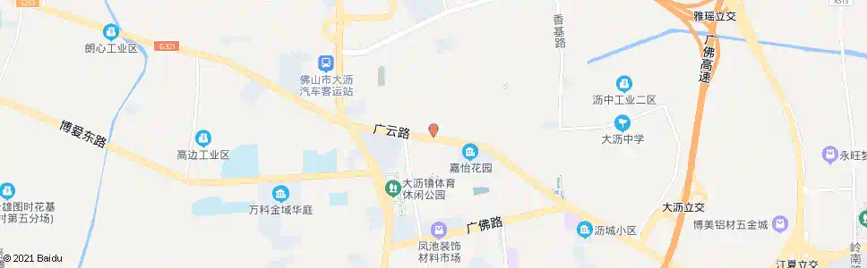 佛山化肥厂路口_公交站地图_佛山公交_妙搜公交查询2025