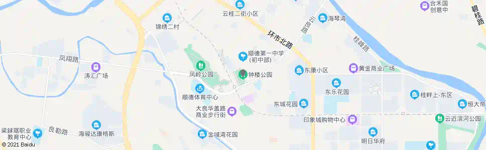 佛山钟楼公园_公交站地图_佛山公交_妙搜公交查询2025