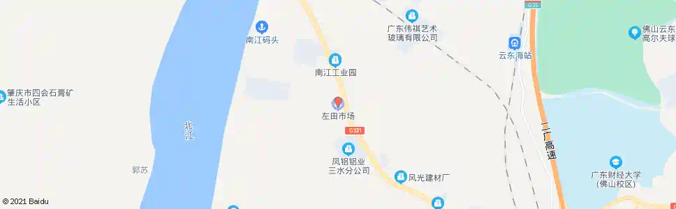 佛山左田市场_公交站地图_佛山公交_妙搜公交查询2025