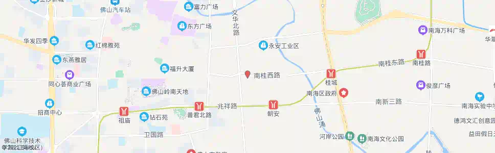佛山南堤市场_公交站地图_佛山公交_妙搜公交查询2025