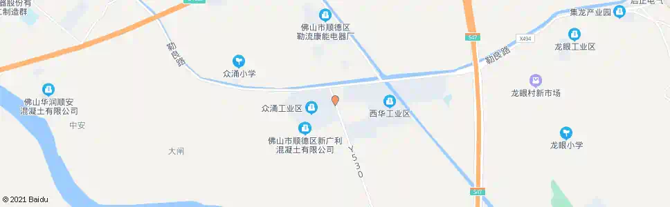 佛山众涌工业区_公交站地图_佛山公交_妙搜公交查询2025