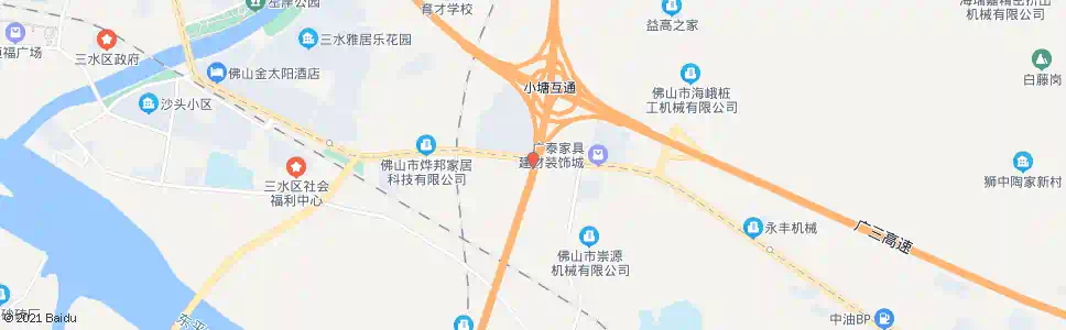 佛山小塘二环路口_公交站地图_佛山公交_妙搜公交查询2025