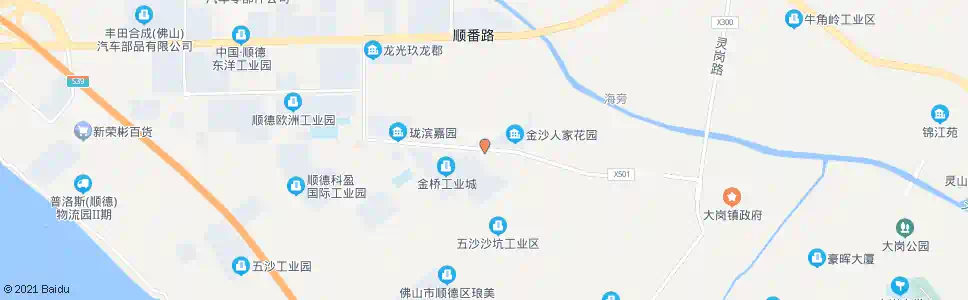 佛山金沙人家_公交站地图_佛山公交_妙搜公交查询2025
