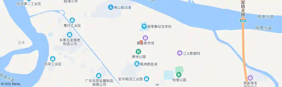 佛山黄连市场_公交站地图_佛山公交_妙搜公交查询2025